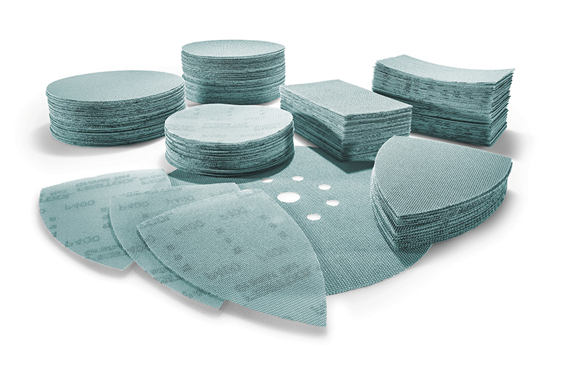 Zbierka rôznych nadstavcov sieťových brúsnych prostriedkov